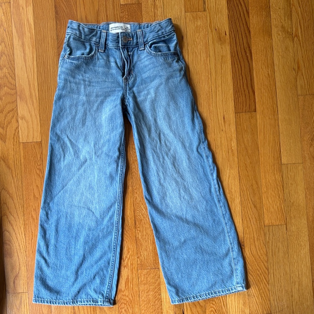 Abercrombie Kids high rise ultra wide leg Jeans